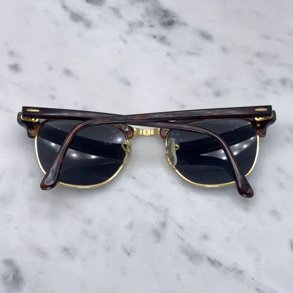 Ray-Ban RB3016 Clubmaster W0366 Tortoise Gold Sun / Eyeglasses Frames Only 49-21 - Picture 6 of 12